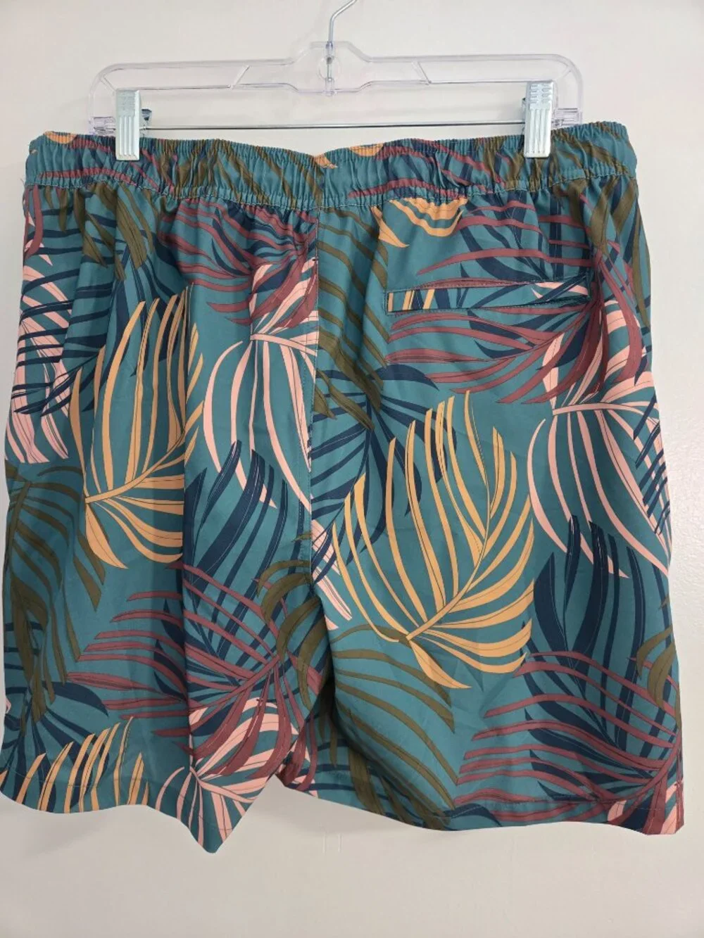 NWT-Goodfellow & Co. Men’s - L Teal Palm Swim Trunks 7